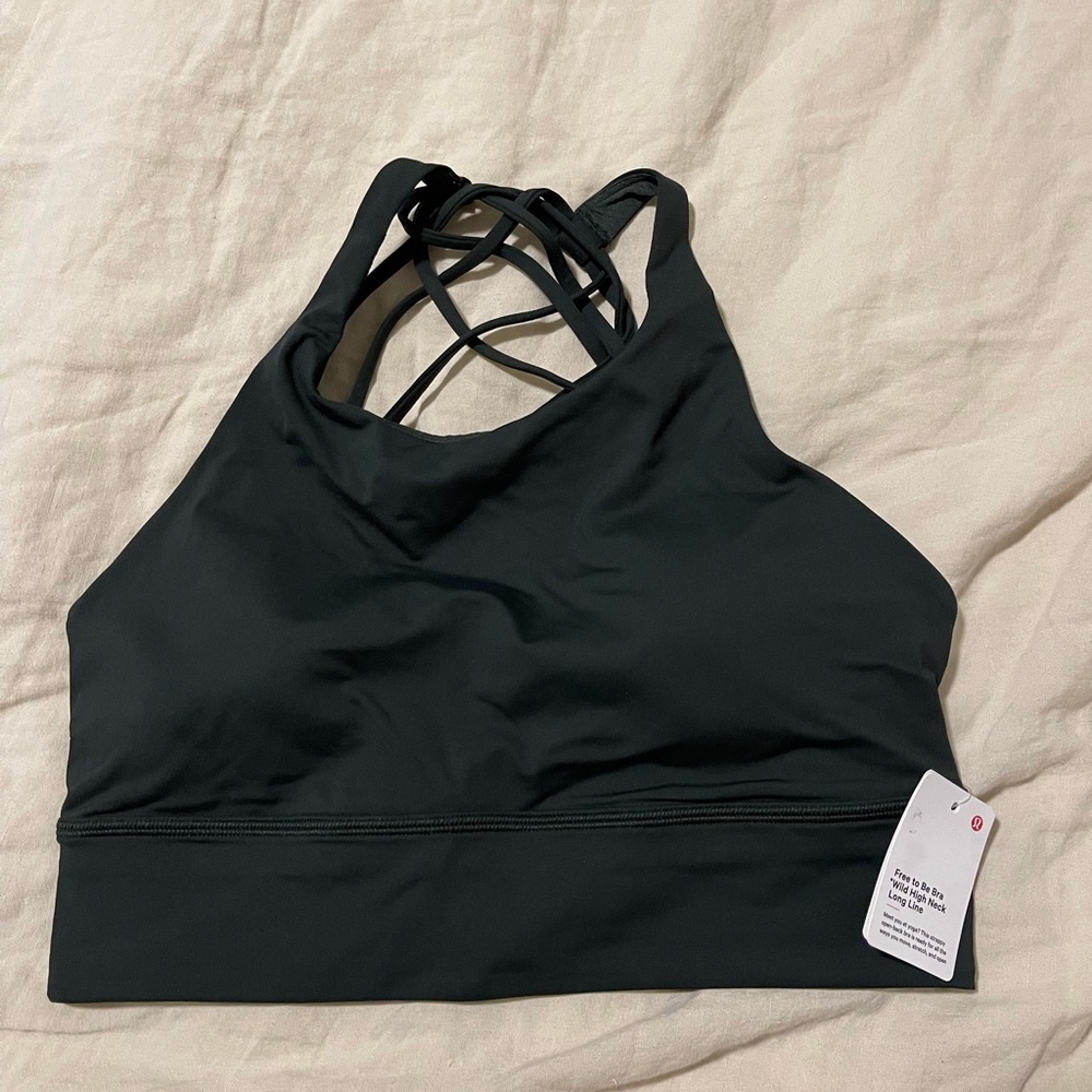 Lululemon free to be bra wild high neck longline sports bra